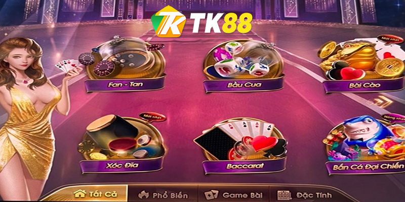 Những tính năng nổi bật của Game bài Tk88